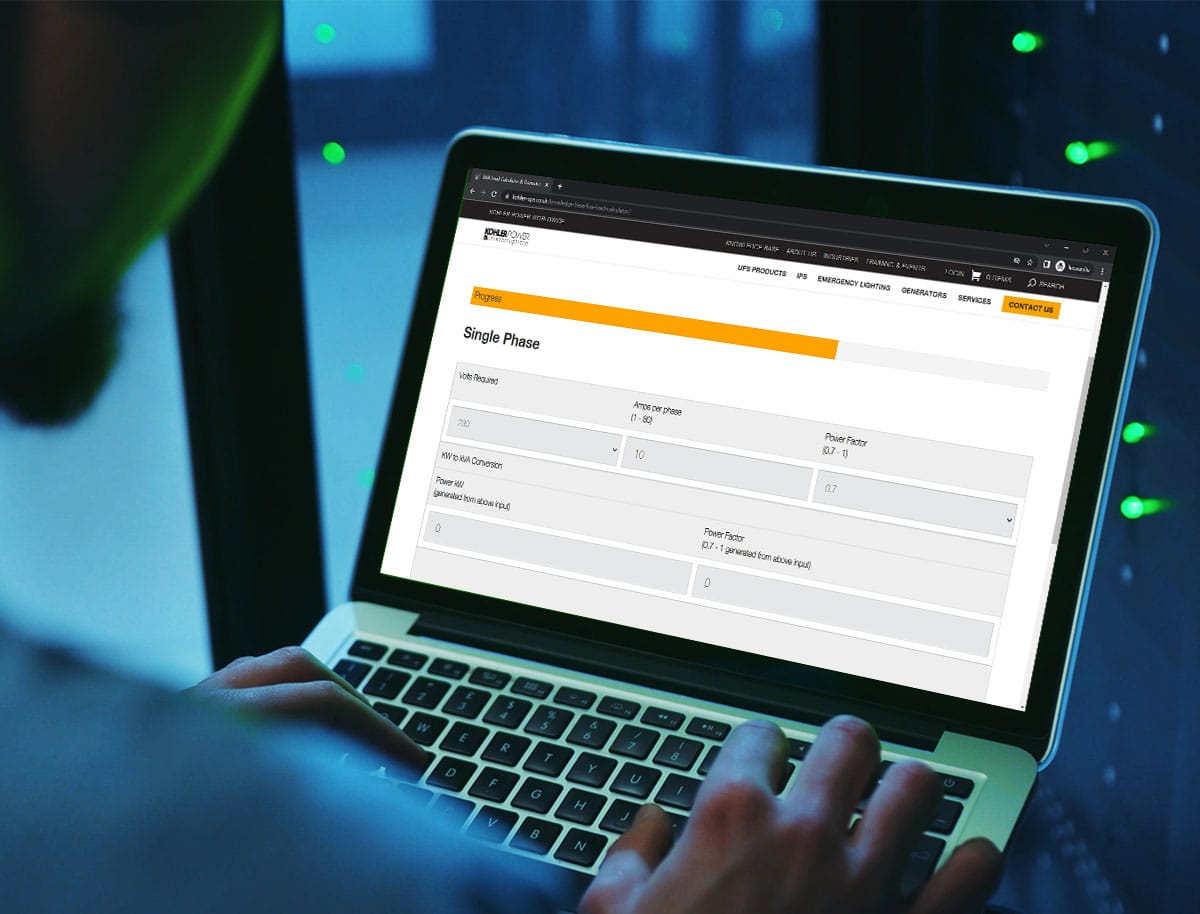 KVA Calculator on laptop